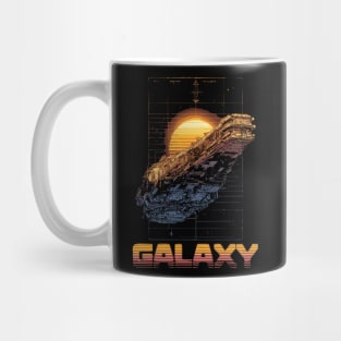 Retro Galaxy Spaceship - Synthwave Futuristic Mug
